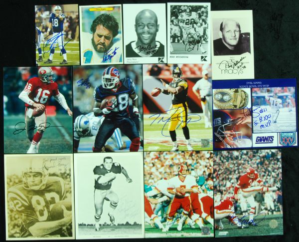 Football Signed Photos lot of 200