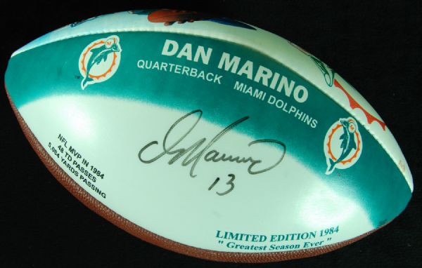 Dan Marino Signed 1984 Greatest Season Ever Football (PSA/DNA)