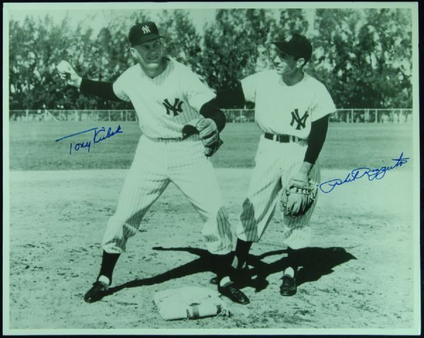 Phil Rizzuto & Tony Kubek Signed 16x20 Photo (PSA/DNA)