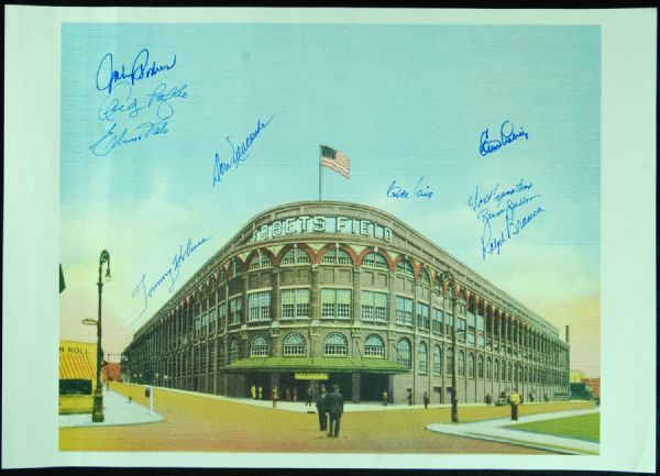 Multi-Signed Ebbets Field 16x20 Print (10 Signatures)