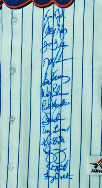 1986 New York Mets Reunion Team-Signed Jersey (30 Signatures)