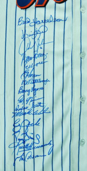 1986 New York Mets Reunion Team-Signed Jersey (30 Signatures)