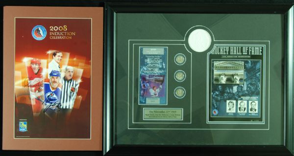 1999 & 2008 NHL Hall of Fame Pieces Signed by Glenn Anderson & Igor Lirionov