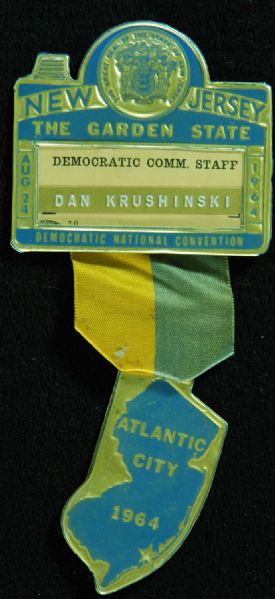 1964 Democratic National Convention Badge (Atlantic City)