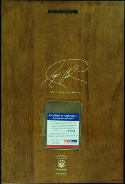 Larry Holmes Signed Hand Print Plaque (PSA/DNA)