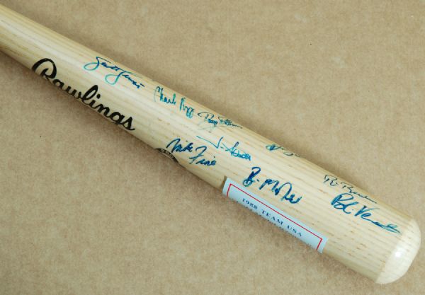 1988 Team USA Gold Medal Winners Team-Signed Bat