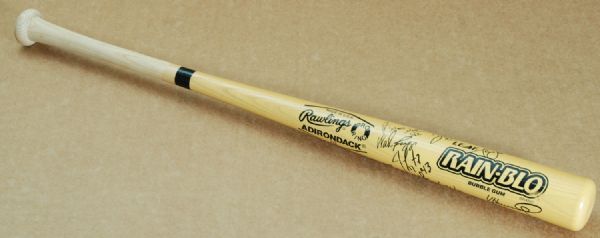 Multi-Signed 1994 Bat Day Giveaway Bat (11 Signatures) with Boggs & Bernie Williams