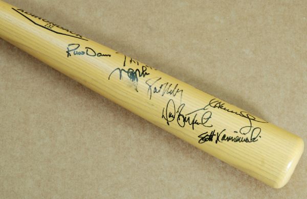 Multi-Signed 1994 Bat Day Giveaway Bat (11 Signatures) with Boggs & Bernie Williams