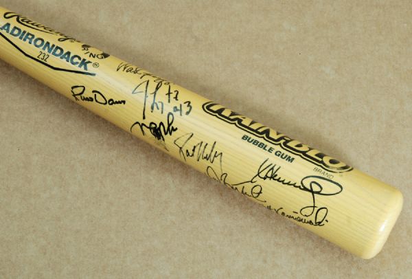 Multi-Signed 1994 Bat Day Giveaway Bat (11 Signatures) with Boggs & Bernie Williams