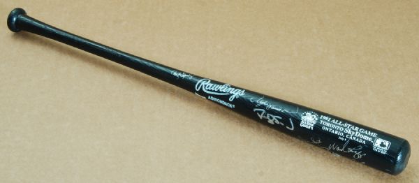 Multi-Signed 1991 All-Star Game Bat (5 Signatures) 