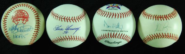 Ryan, Schmidt, Gossage & Mattingly Single-Signed Baseballs (4)