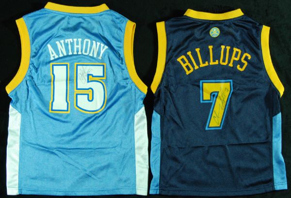 Carmelo Anthony & Chauncey Billups Signed Nuggets Kids Jerseys (2)