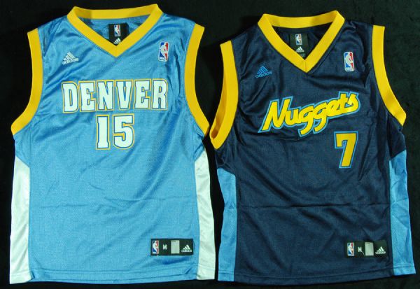 Carmelo Anthony & Chauncey Billups Signed Nuggets Kids Jerseys (2)