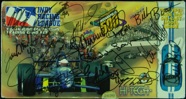 Multi-Signed 1996 Indy Drivers Trading Cards Boxed Set (20 Signatures)