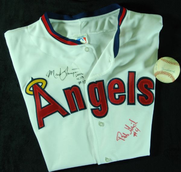 1981 Angels Team-Signed Baseball (22) with Grich & Langston Signed Angels Jersey (2)