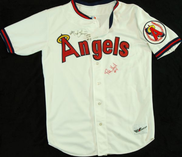 1981 Angels Team-Signed Baseball (22) with Grich & Langston Signed Angels Jersey (2)