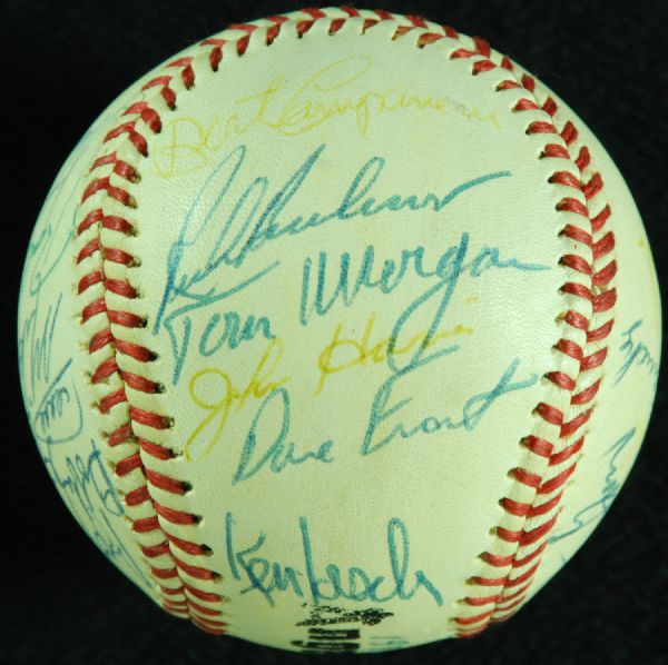 1981 Angels Team-Signed Baseball (22) with Grich & Langston Signed Angels Jersey (2)