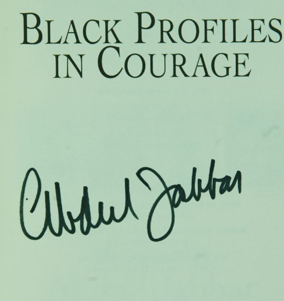 Kareem Abdul-Jabbar Signed Black Profiles in Courage Book