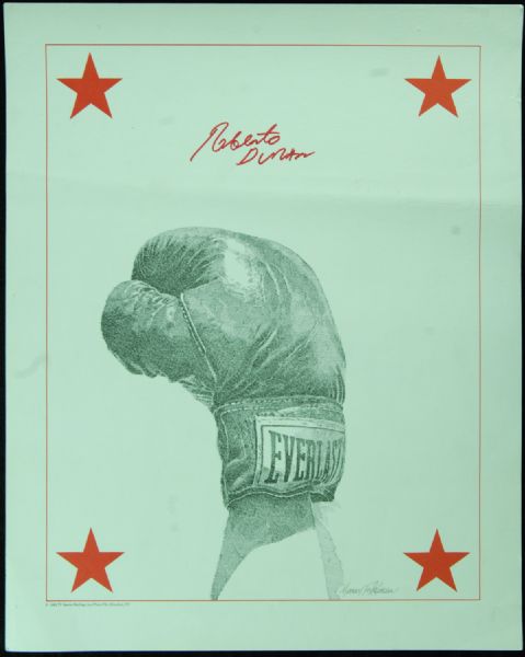 Roberto Duran Signed 16x20 Lithograph