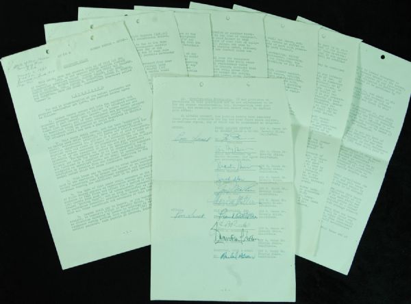 Doris Day, Gordon MacRae, Marvin Miller & Others Signed Document