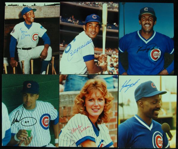 Chicago Cubs Signed 8x10 Photos (12) with Ernie Banks