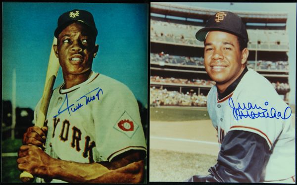 Willie Mays & Juan Marichal Signed 8x10 Photos (2)