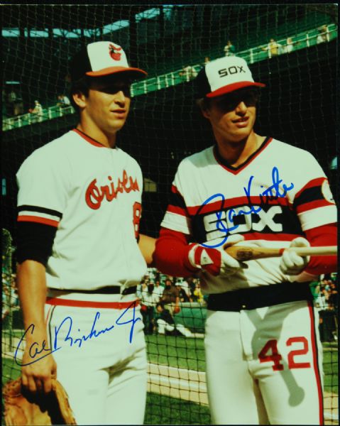 Cal Ripken Jr. & Ron Kittle Signed Original Negative 8x10 Photo