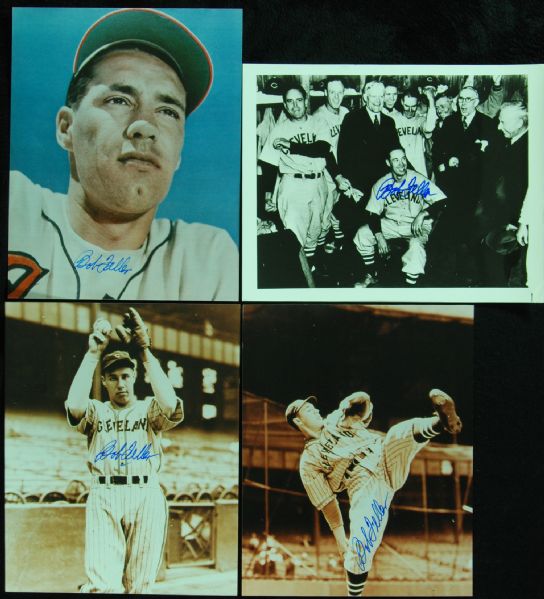 Bob Feller Signed 8x10 Photos (4)