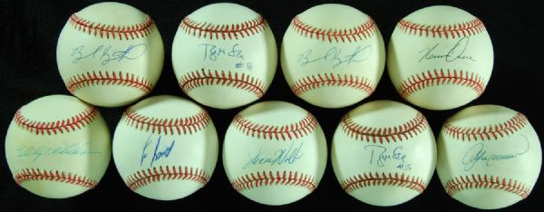 Chicago Cubs Single-Signed Baseballs (9) with Dawson, Billy Williams