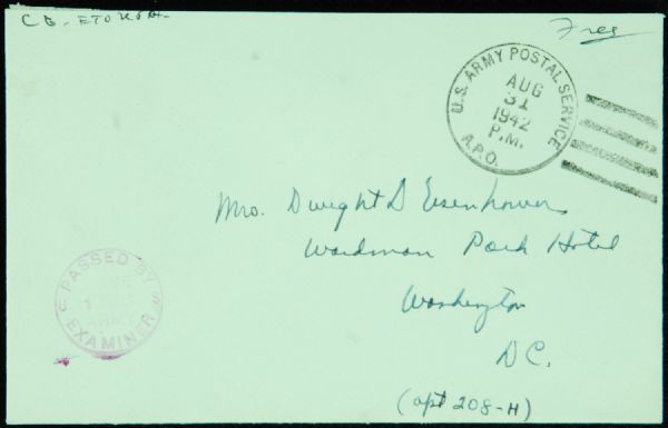 Dwight Eisenhower Signed Envelope (1942) (PSA/DNA)