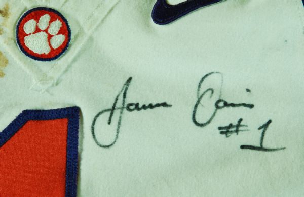 James Davis 2005 Signed Clemson Game-Used Champs Beach Bowl Jersey