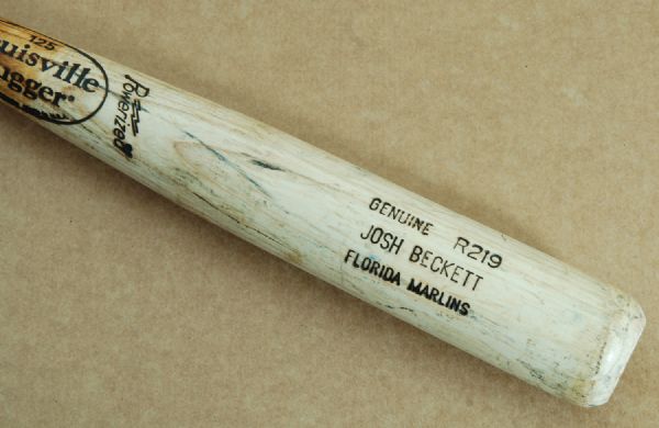 Josh Beckett 2001-05 Game-Used Louisville Slugger Bat (Steiner)