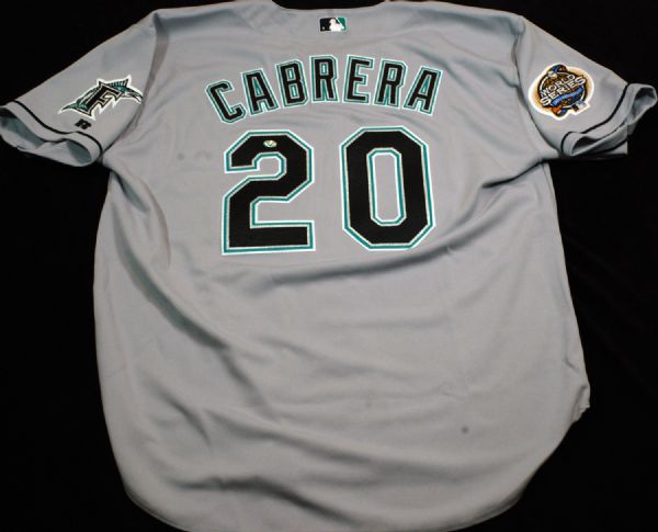 Miguel Cabrera 2003 Game-Used Marlins World Series Jersey (MEARS A5)