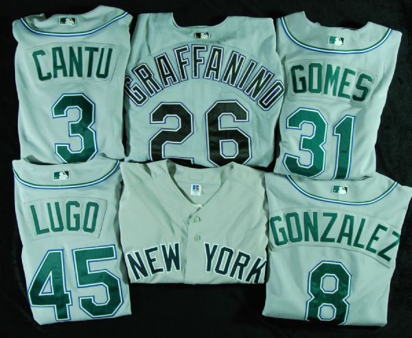 Tampa Bay Rays Game-Used Jerseys (5) with Gomes, Lugo, Cantu