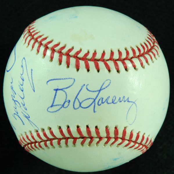 Michael Kay, Bob Lorenz and Suzyn Waldman Signed Baseball