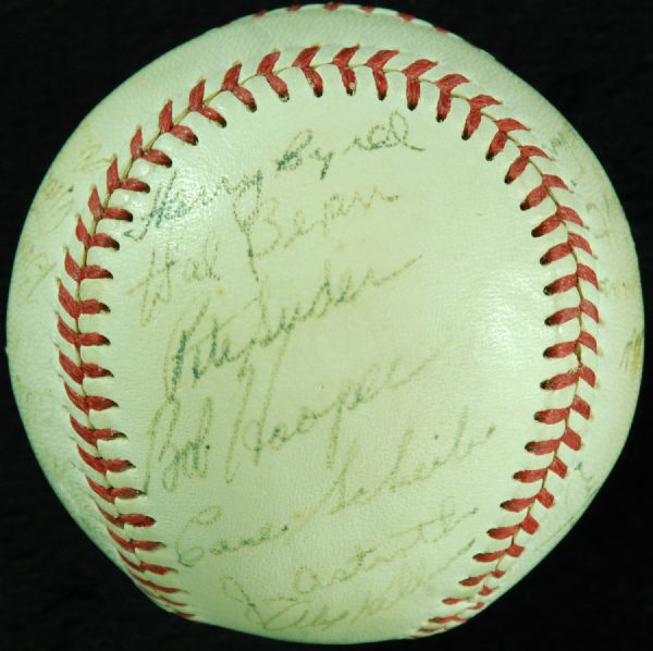 1952 Philadelphia A's Team-Signed Baseball (25 Signatures)