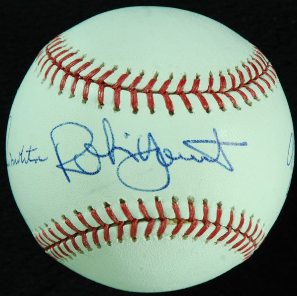 Robin Yount, Paul Molitor & Jim Gantner Signed OML Baseball