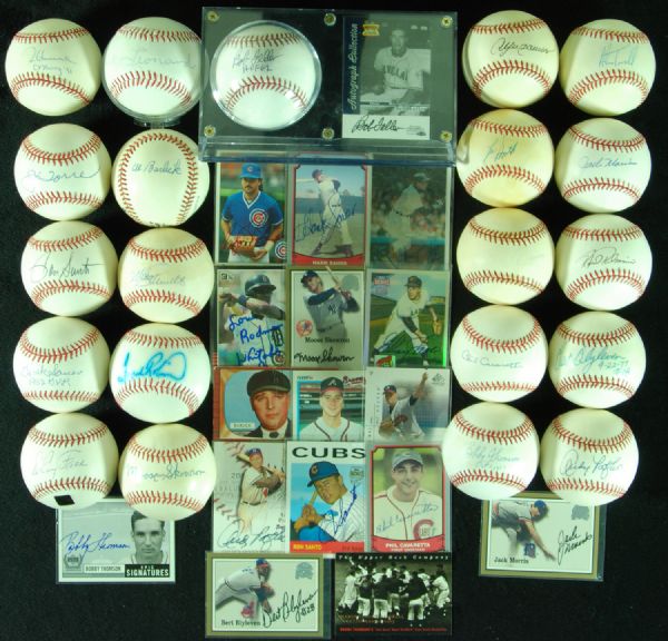 HOFers & Stars Single-Signed Baseballs (21) with Schmidt, Barlick, Aaron