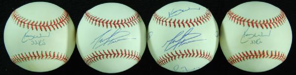 Cubs Great Pitchers Signed Baseball (5) with Wood, Prior, Maddux, Clement & Zambrano with Wood & Prior Balls (3)