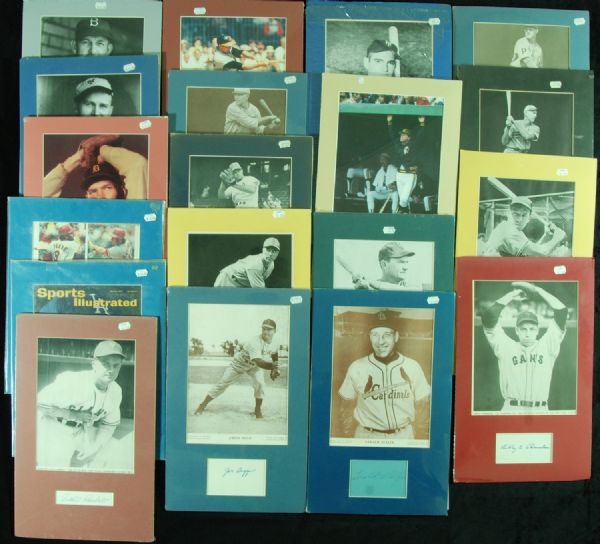 HOFers & Stars Cut Signature & Photo Displays (48) with Musial, Dickey, Lidstrom