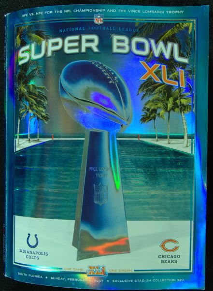 Multi-Signed Super Bowl XLI Program (70+ Signatures) with Peyton & Eli Manning Autos