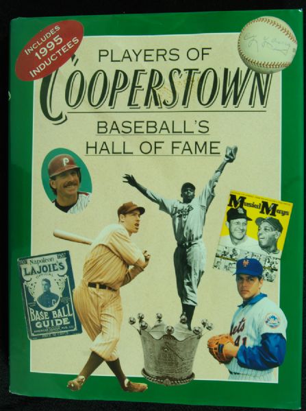 Multi-Signed Players of Cooperstown Book (43 Signatures) with Aaron, Mays, Musial