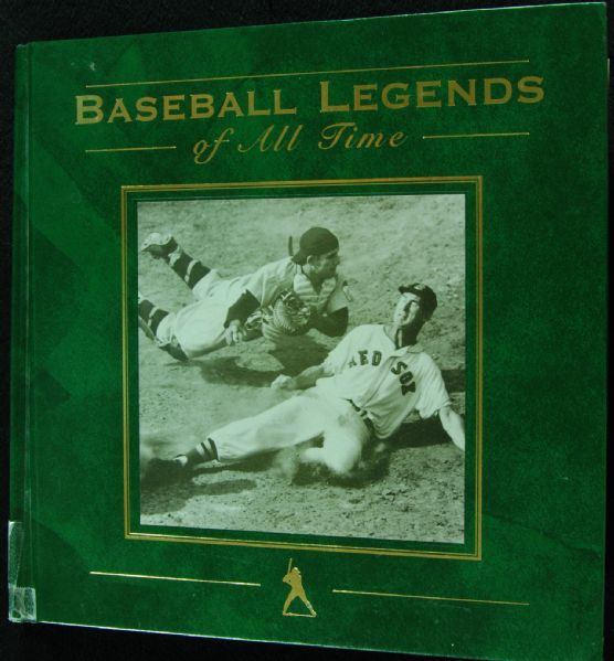 HOFer Multi-Signed Baseball Legends of All-Time Book (70 Signatures) with DiMaggio, Williams