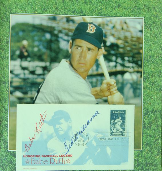 HOFer Multi-Signed Baseball Legends of All-Time Book (70 Signatures) with DiMaggio, Williams