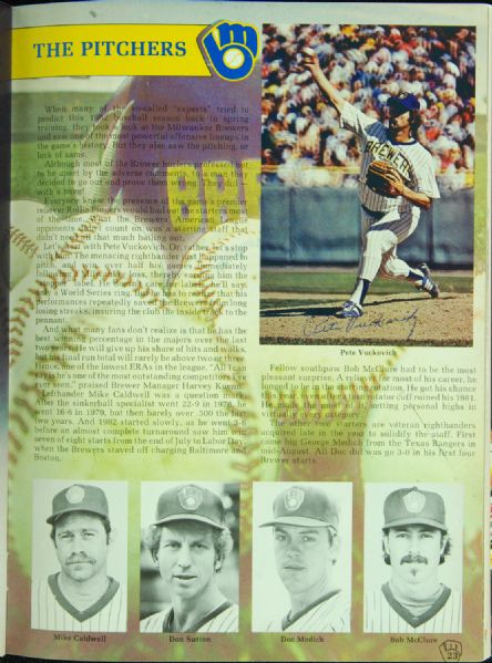 1982 World Series (Brewers vs. Cardinals) Multi-Signed Program (70+ Signatures) 