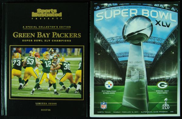 Super Bowl XLV Multi-Signed Packers Books (2) with 17 Signatures