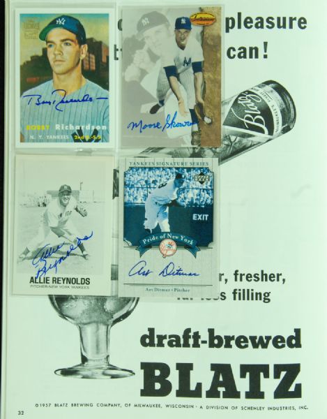 1957 World Series Multi-Signed Program with 1950s Braves Programs (7)