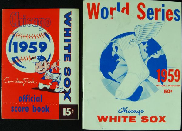 Multi-Signed 1959 World Series Program (50 Signatures) with Alston, Campanis