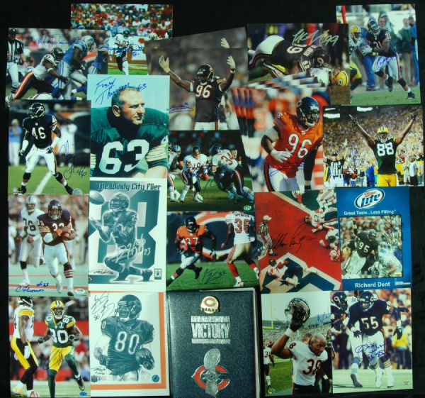 Multi-Signed Portrait of a Victory Chicago Bears & HOFers Book (160+ Signatures)