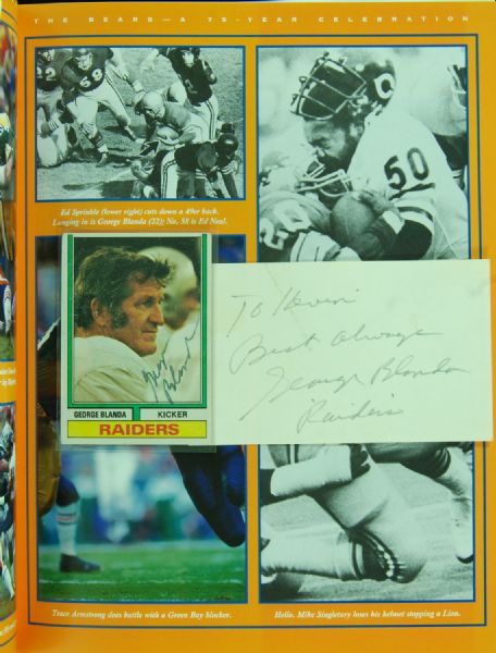 Multi-Signed The Bears - A 75 Year Celebration Book (75 Signatures) with Payton, Halas